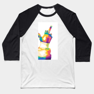 middle finger pop art Baseball T-Shirt